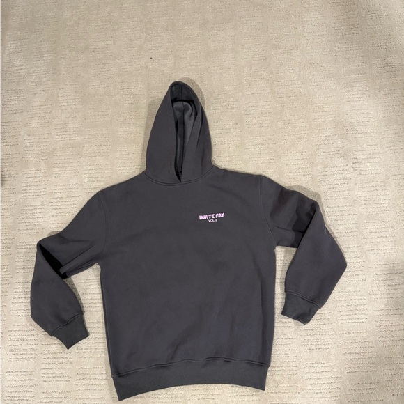 White Fox Boutique Black Hoodie with Pink Logo - Picture 3 of 4